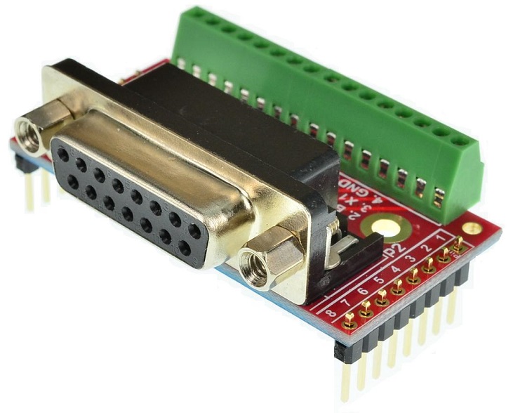 DB15 Female game port connector Breakout Board