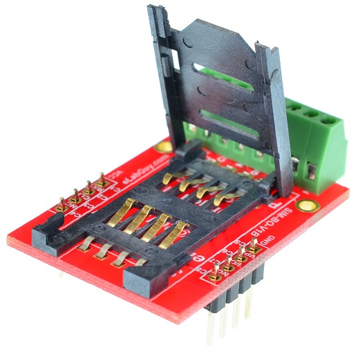 Hinged SIM Card connector Breakout Board